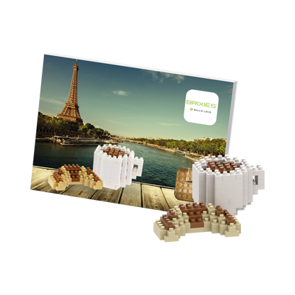 BRIXIES Postkarte Croissant & Kaffee