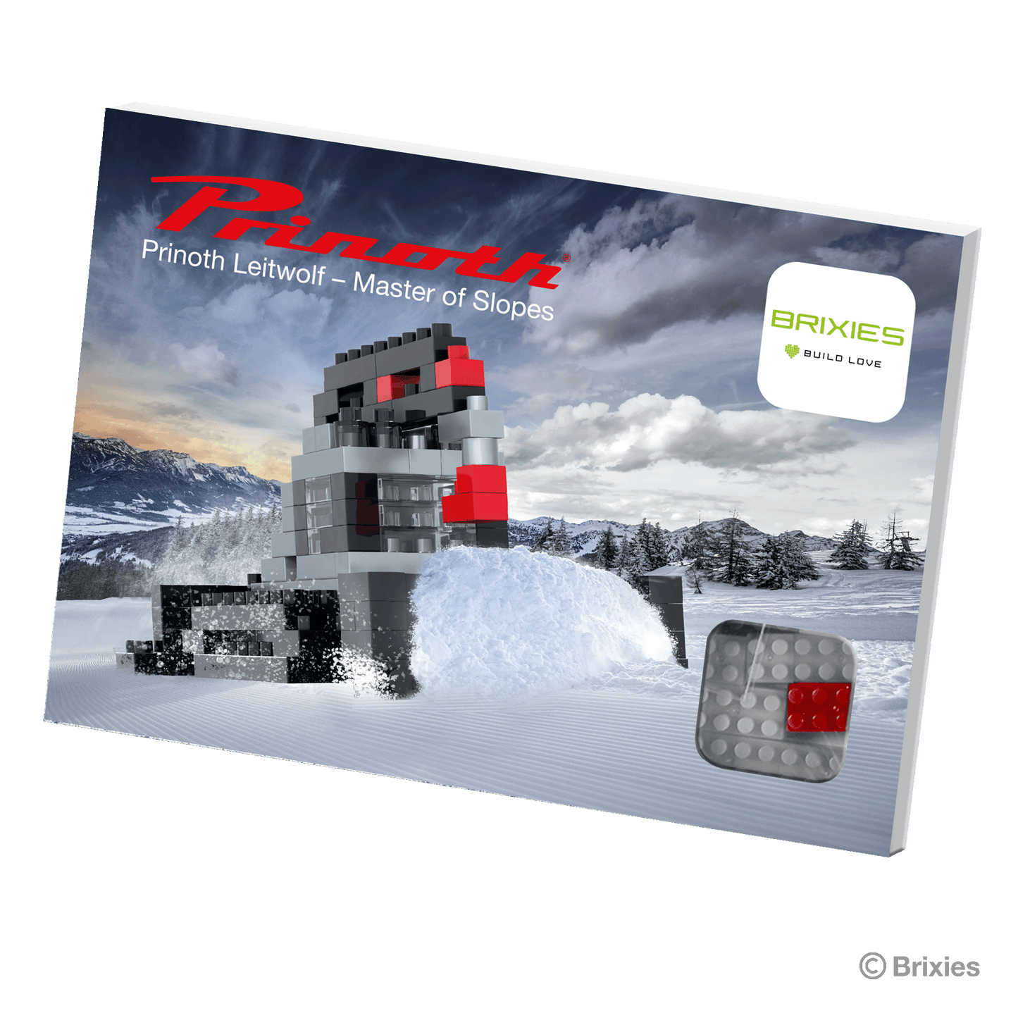 BRIXIES Postkarte Prinoth Leitwolf Pistenraupe