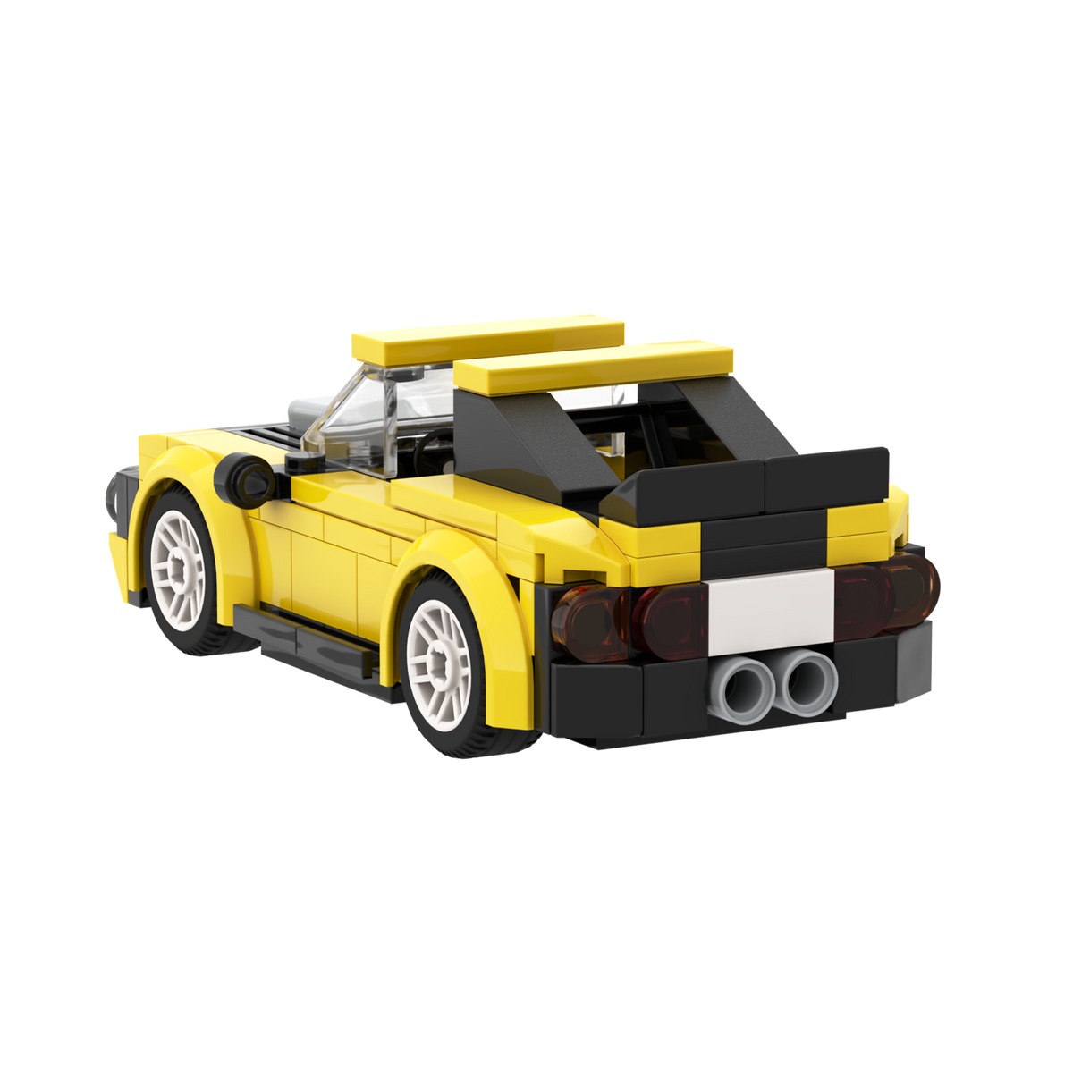 BRIXIES Plus Mini Rennwagen gelb / Mini Racer Yellow