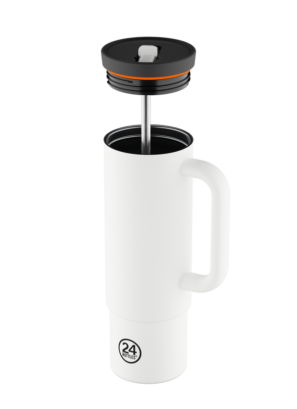 Gobelet à paille "Straw Cup" - Ice White 800ml