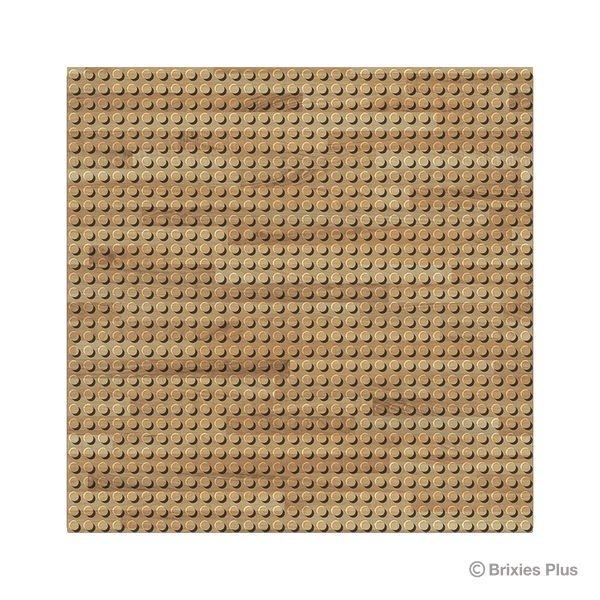 BRIXIES Plus Designer Platte Holz 32 x 32 Noppen