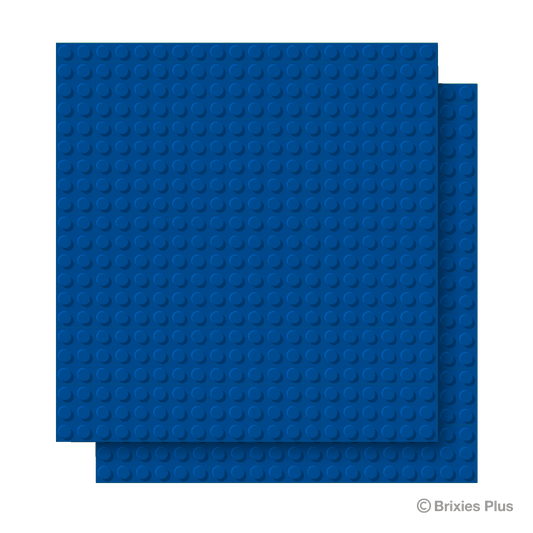 BRIXIES Plus Basis Platte Blau 20 x 20 Noppen Doppeltpack