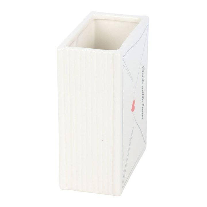 Jarrón de flores para San Valentín - Carta de amor