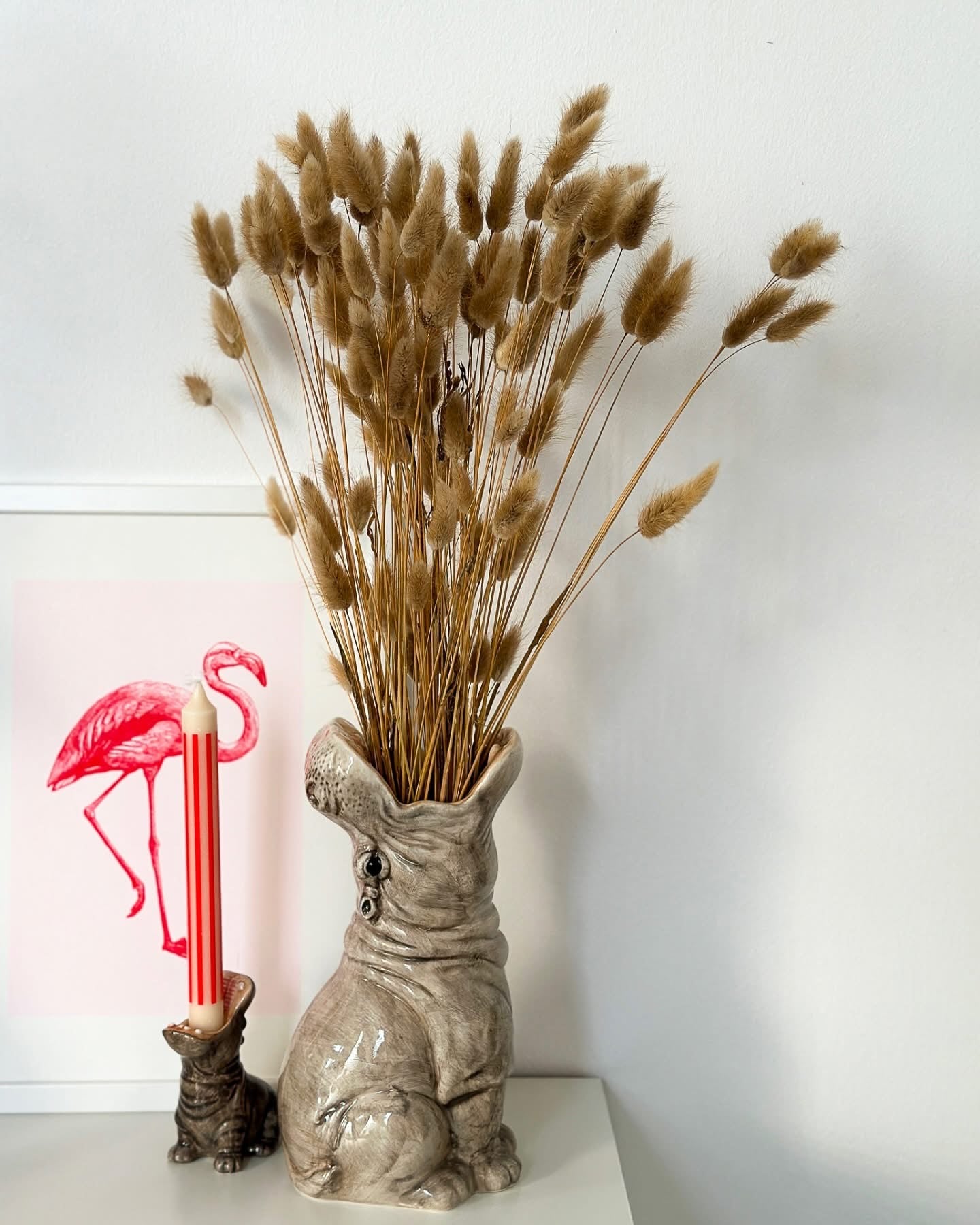 Jarrón de hipopótamo grande Hipopótamos hambrientos