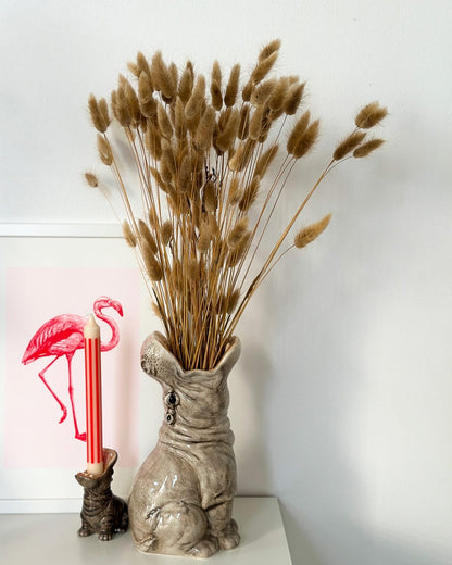 Jarrón de hipopótamo grande Hipopótamos hambrientos