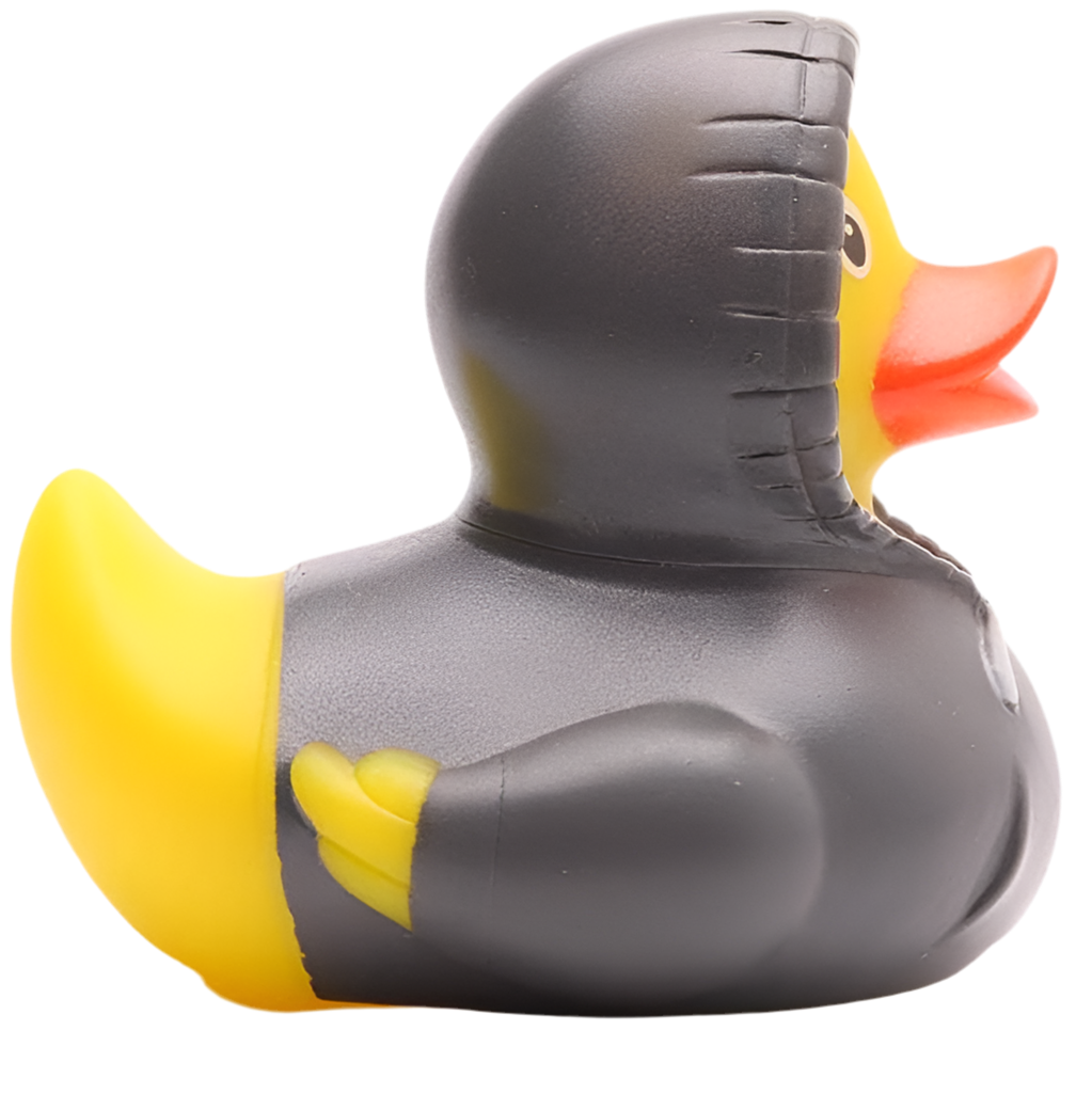 Sudadera con capucha de pato, color gris