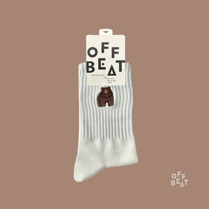 Chaussettes brodées Ours