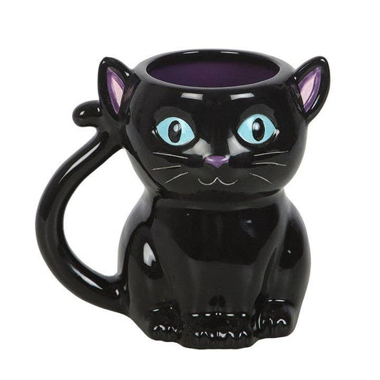 Gothic Bat Cat Halloween Mug