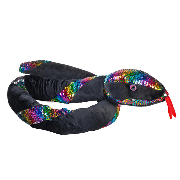   Wild Republic -  Rainbow Twist Sequin Snake Stuffed Animal - 54"  Stuffed Animals