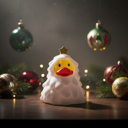 Canard Sapin de Noël Blanc