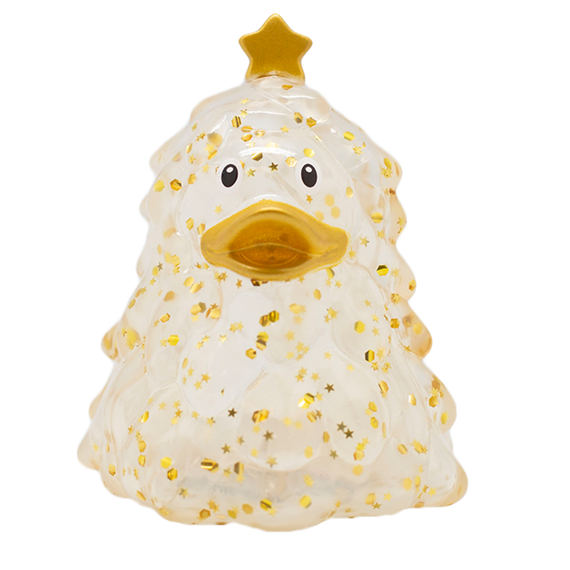 Golden Glitter Christmas Tree Duck