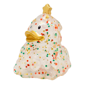 Glitterende kerstboomeend