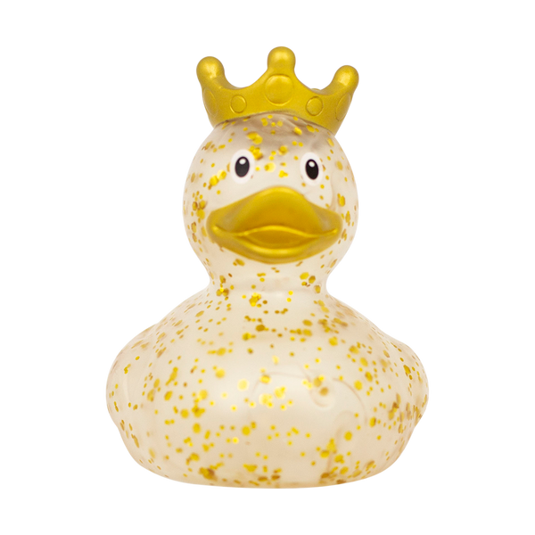 Anatra d'oro con corona scintillante