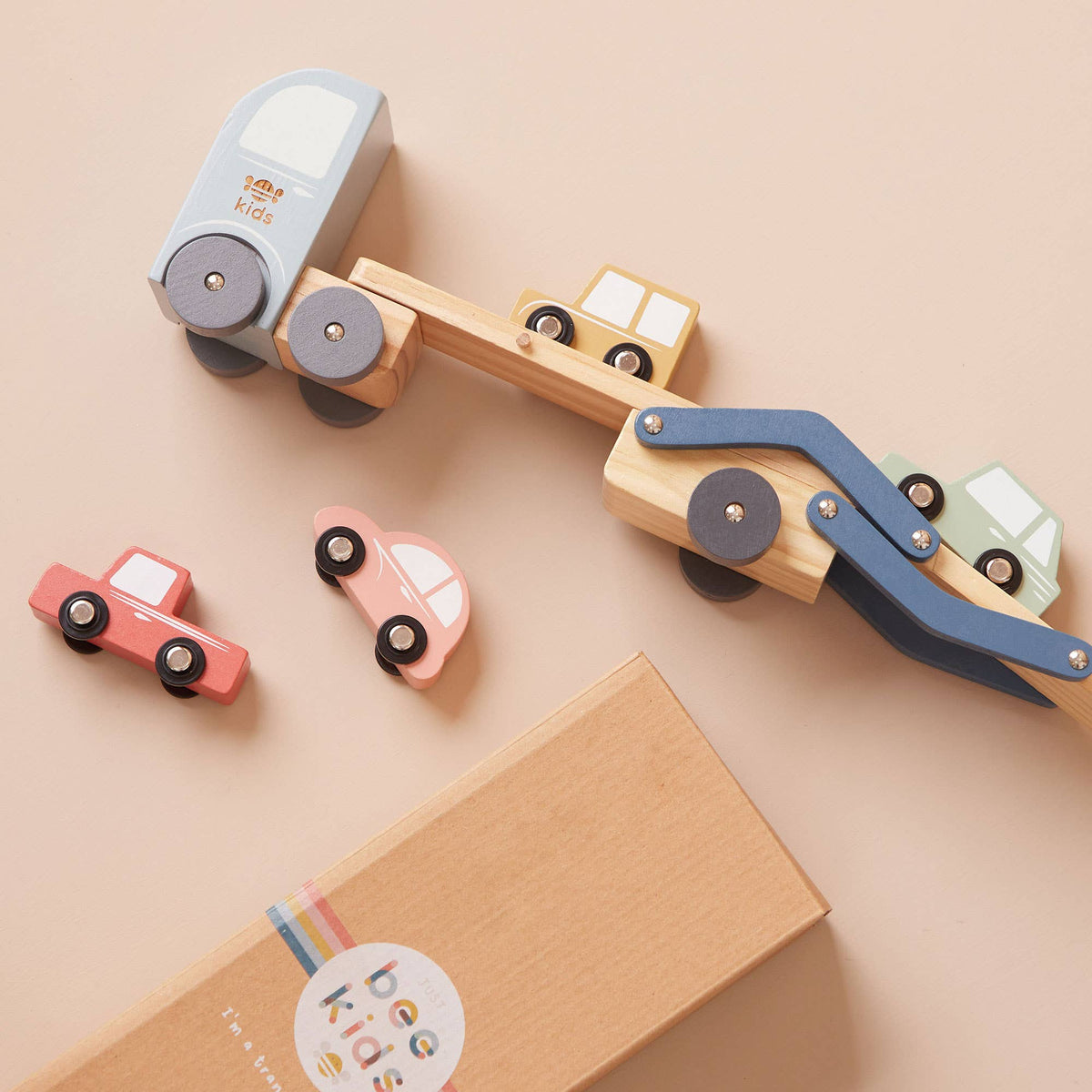 Article Enfant Camion de Transport pour Enfants en Bois