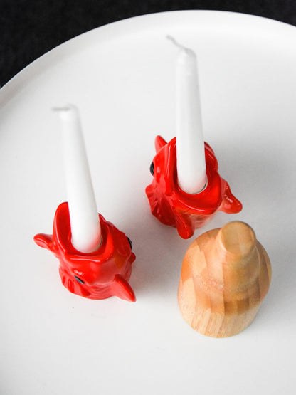 Bougeoirs Poissons Rouges