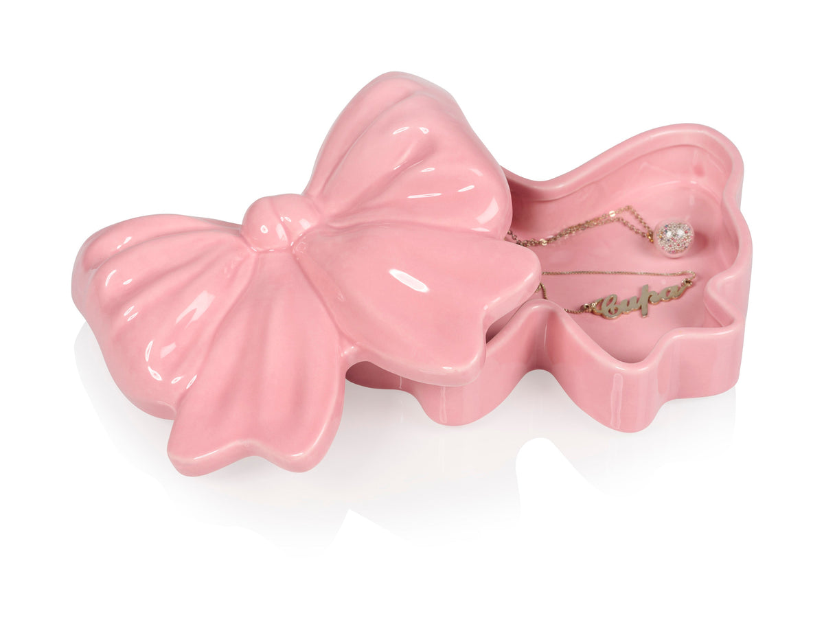 Boîte à Bijoux Nœud Rose