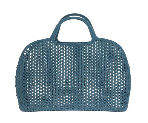 Bolsa vintage retro azul-petróleo