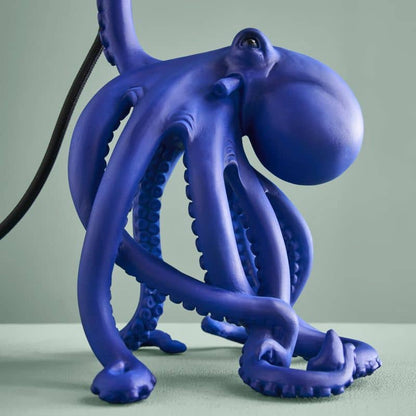Lampe de table Baby Otto l’Octopus Bleu Résine 15,5 x 13,5 cm