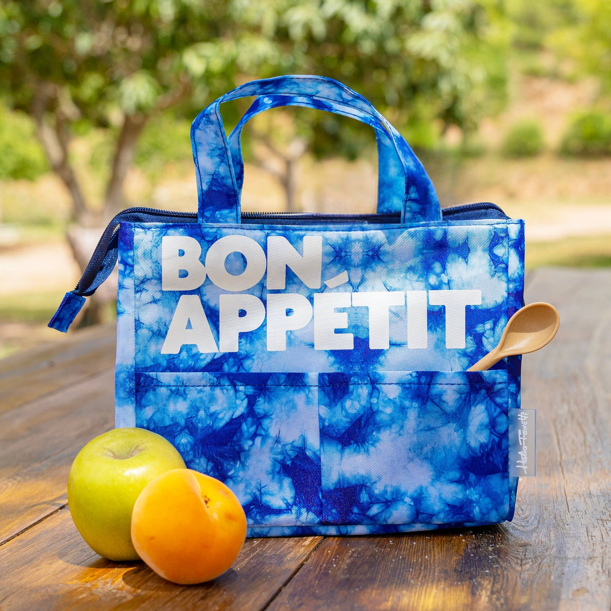 Geïsoleerde tas "Bon Appétit" - Blauw