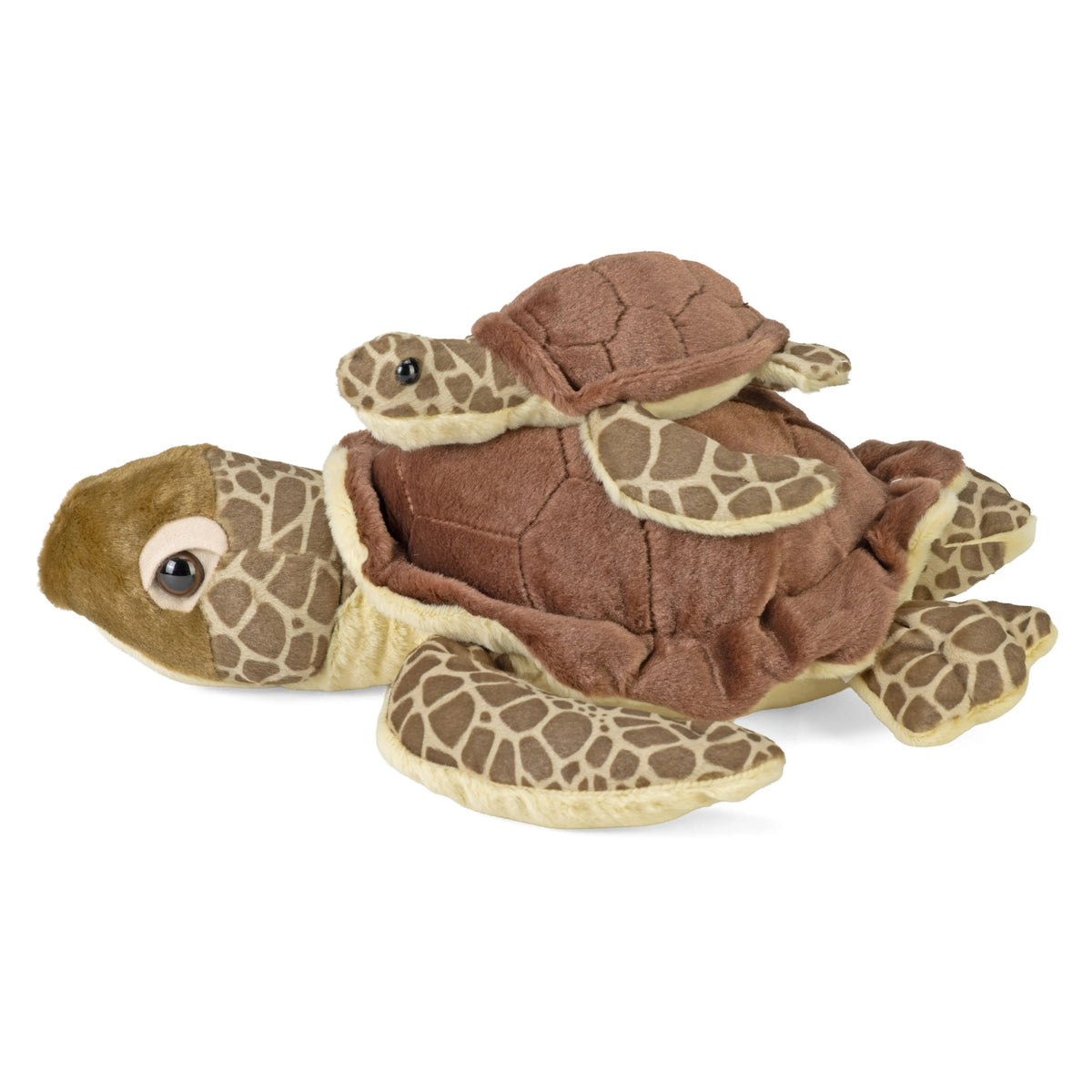 Wild Republic Mom & Baby Green Sea Turtle Stuffed Animal - 12" Stuffed Animals