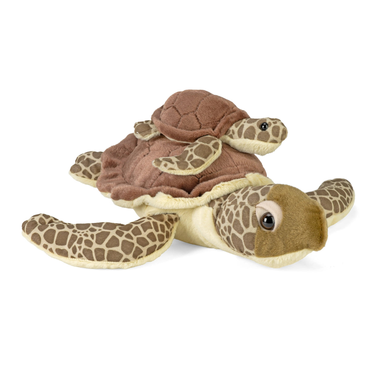 Wild Republic Mom & Baby Green Sea Turtle Stuffed Animal - 12" Stuffed Animals