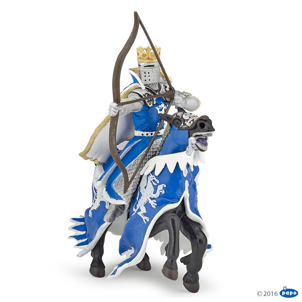 Figurine Cheval du roi au dragon bleu