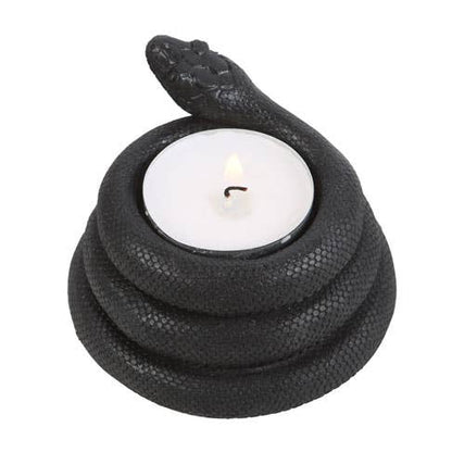 Gothic snake-shaped candle holder for tea lights