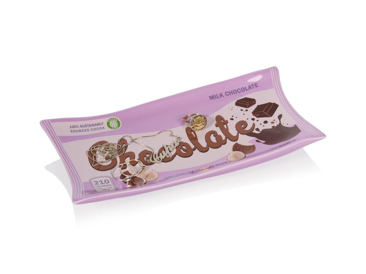 Plateau en Céramique Tablette de Chocolat