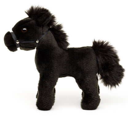 Cheval, debout, noir (sans selle) - Peluche Uni Toys
