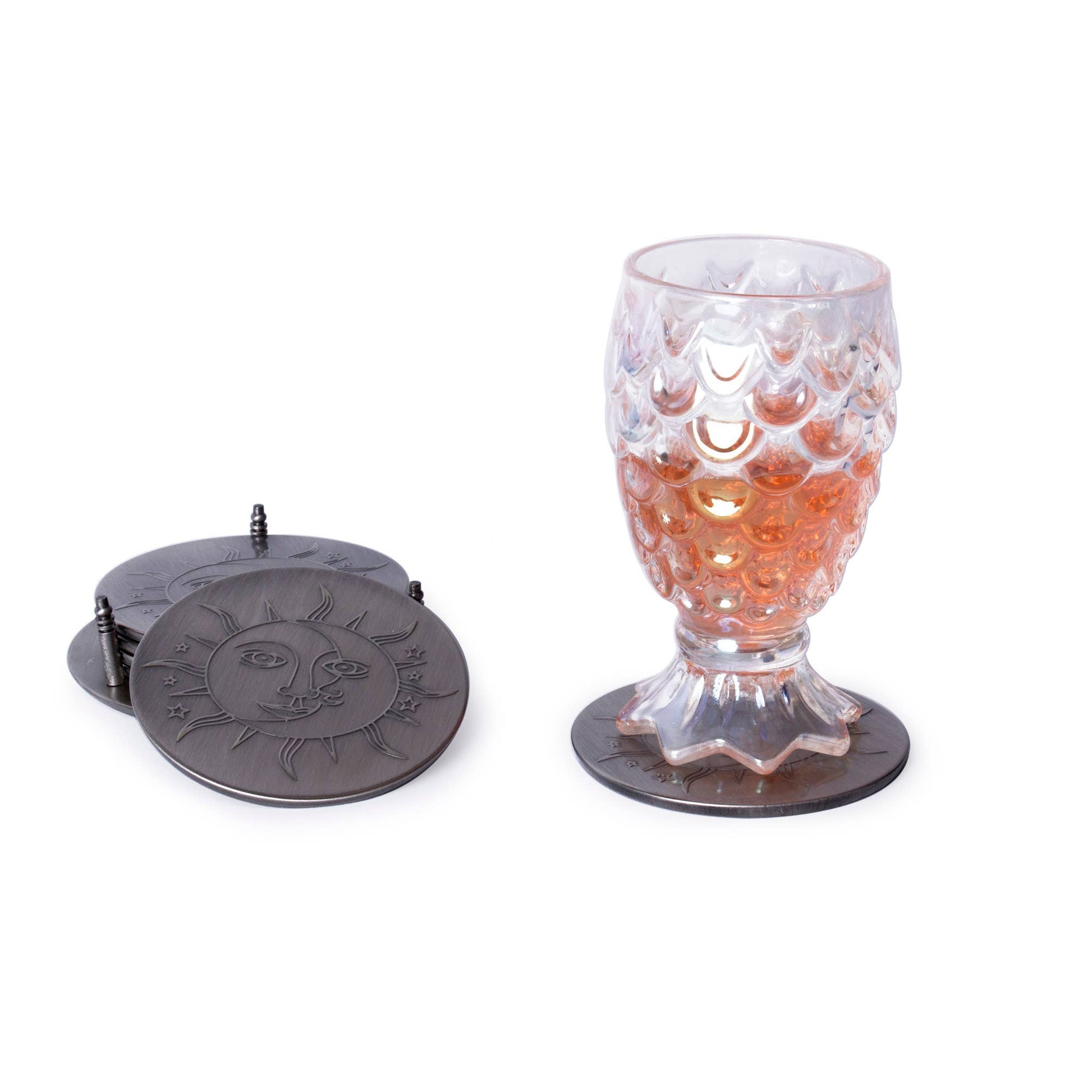 Lot de 6 Sous Verres Soleil et Lune Helio Ferretti Vue 2