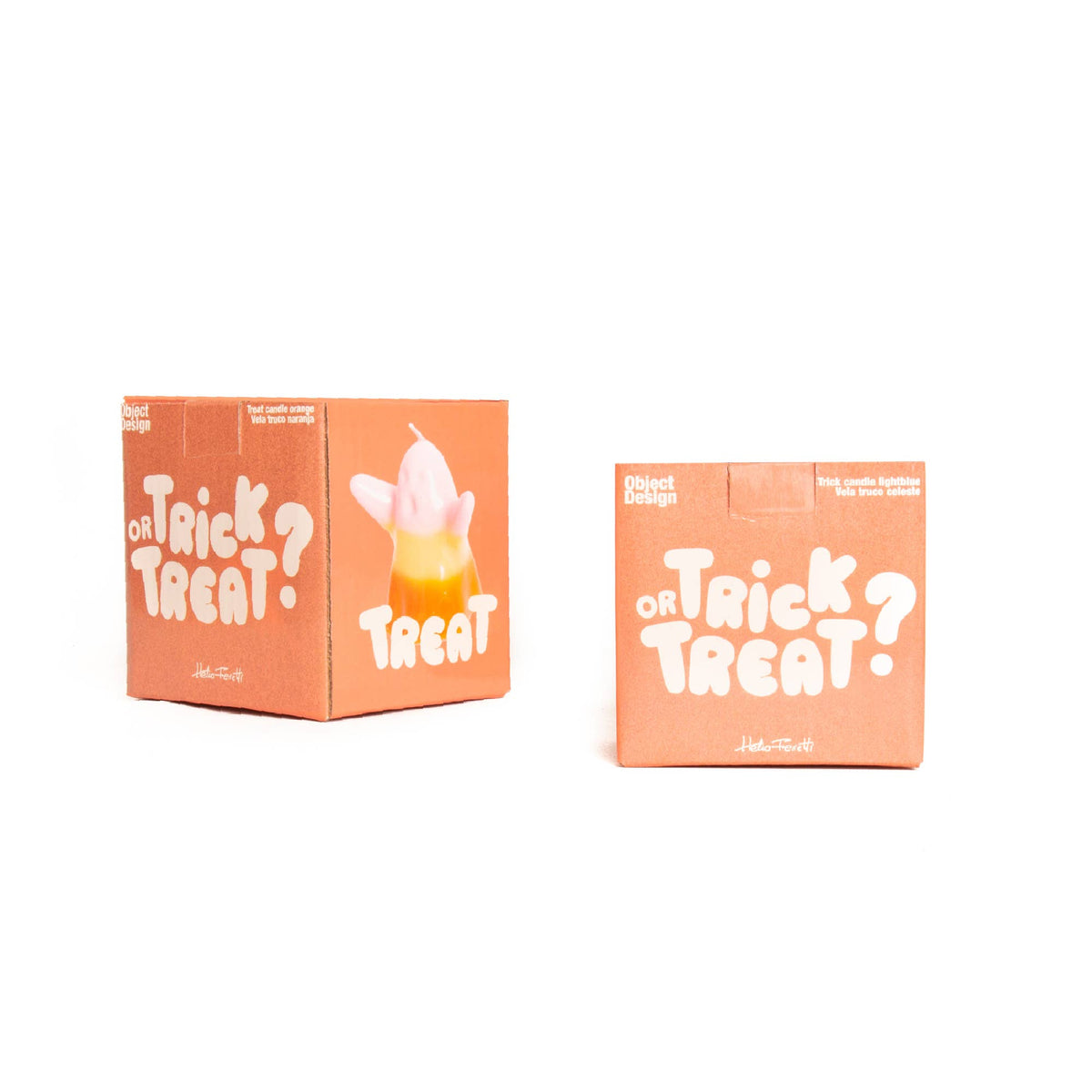 Vela fantasma naranja "Truco o trato"
