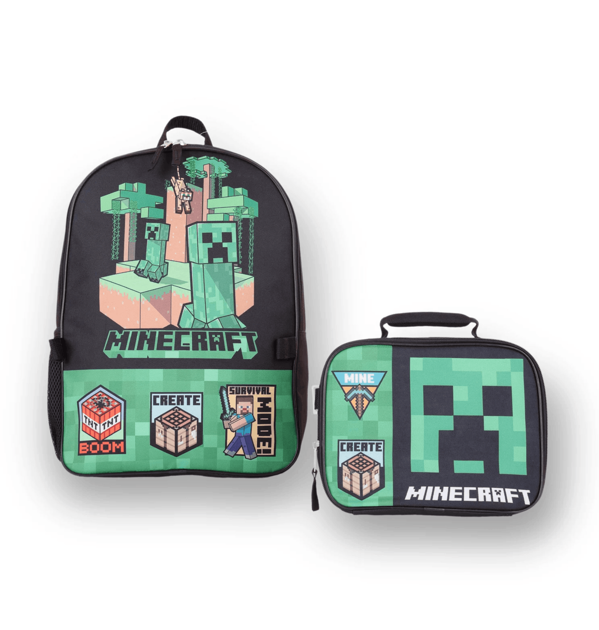 Set sac à dos et sac à déjeuner Minecraft 2 pièces