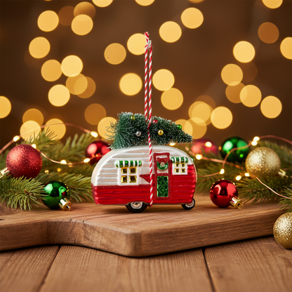 Christmas Caravan Hanging Decoration