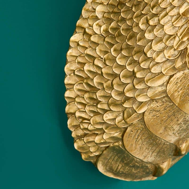 Lampada da parete Dragon Drake, oro, 66 x 27 x 41 cm