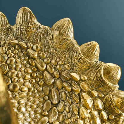 Candeeiro de parede Triceratops Cera Gold, resina, 31,5 x 28,5 cm