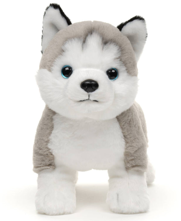 Peluche Husky gris, debout Uni Toys
