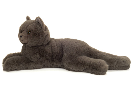 Peluche Chat chartreux couché