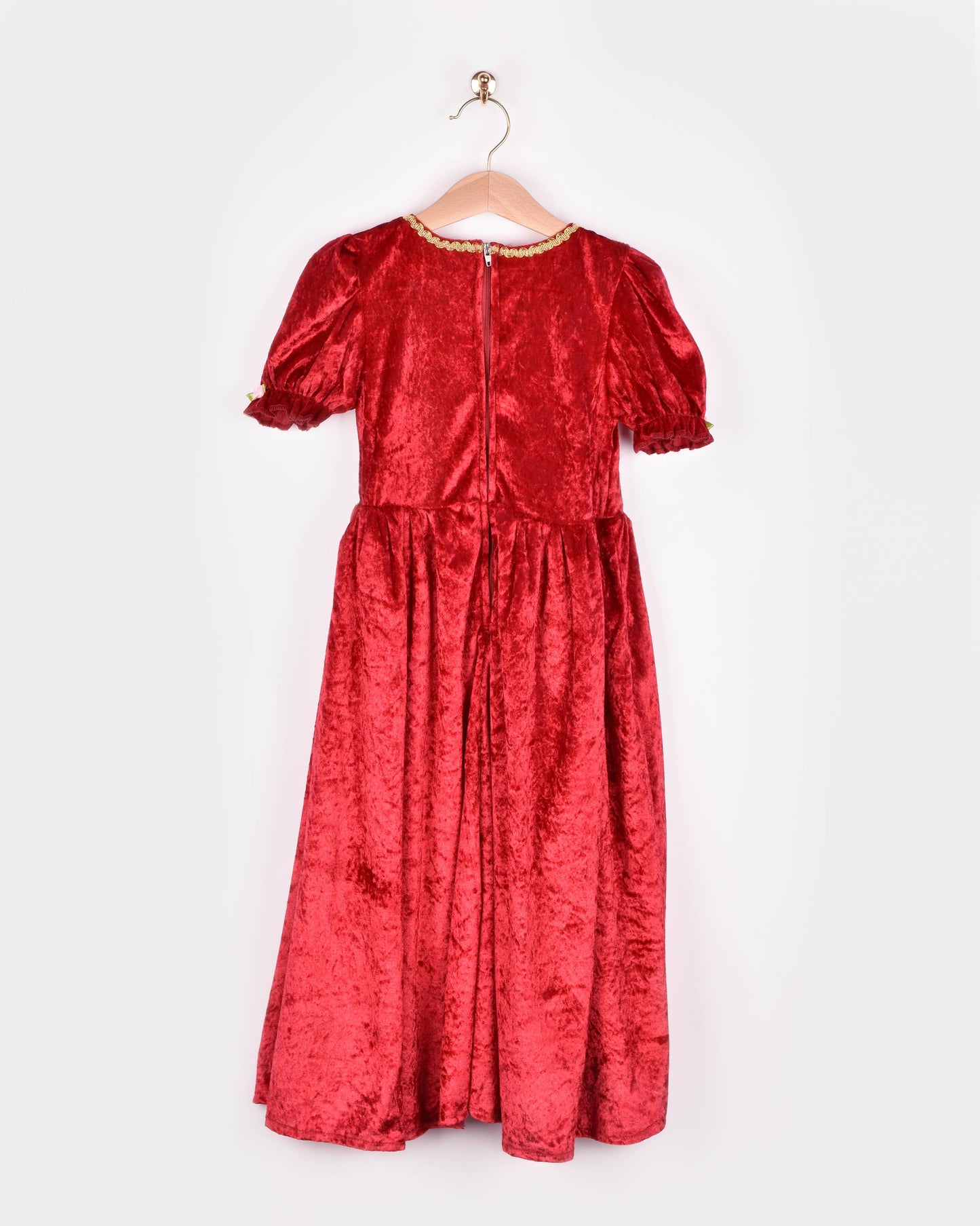 Robe de princesse en velours rouge taille 110-116 cm 4-6 ans