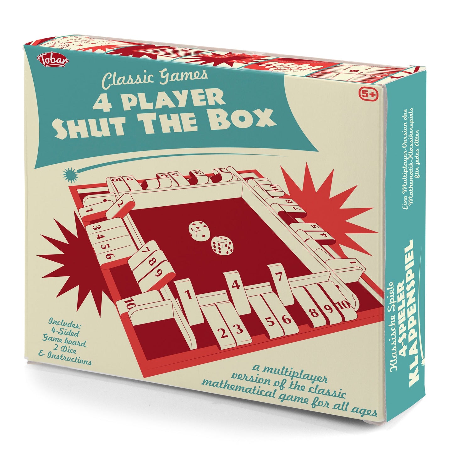 JEU DE FERMETURE DE LA BOÎTE EN BOIS POUR 4 JOUEURS