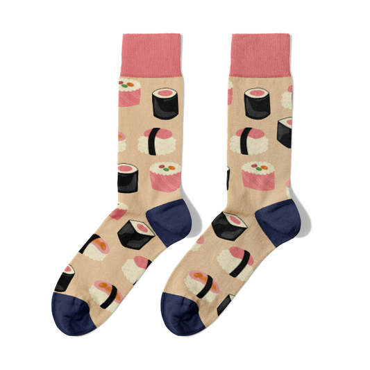 Chaussettes De Sushi En Coton Bio Sans Couture