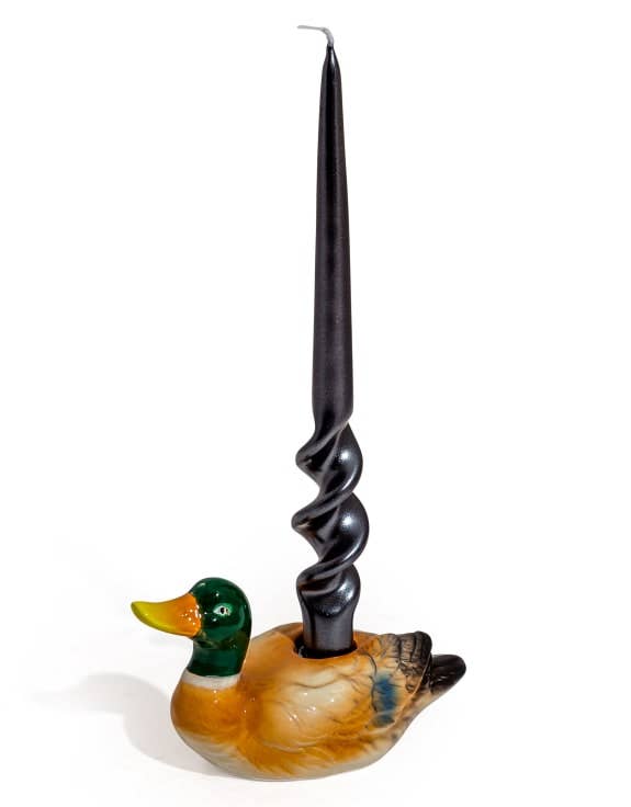 Bougeoir en céramique Canard Colvert