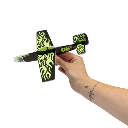 Avion planeur polychrome phosphorescent