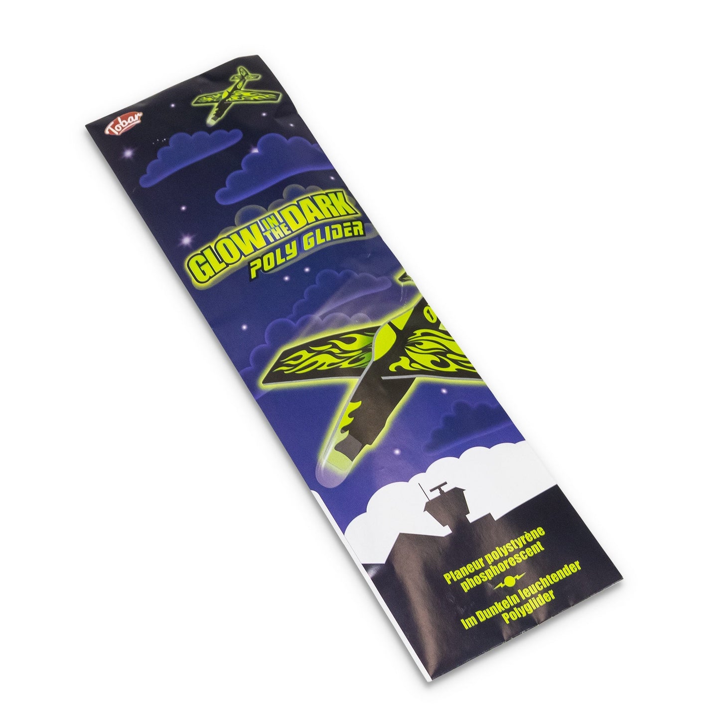 Avion planeur polychrome phosphorescent