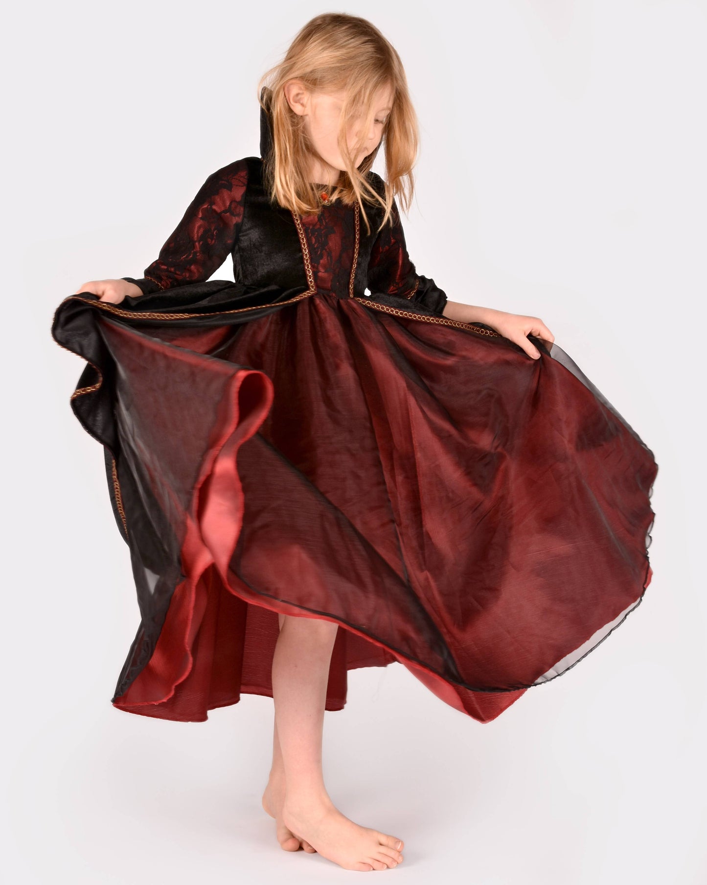 Robe Reine Vampire Deluxe 110-116 cm 4-6 ans