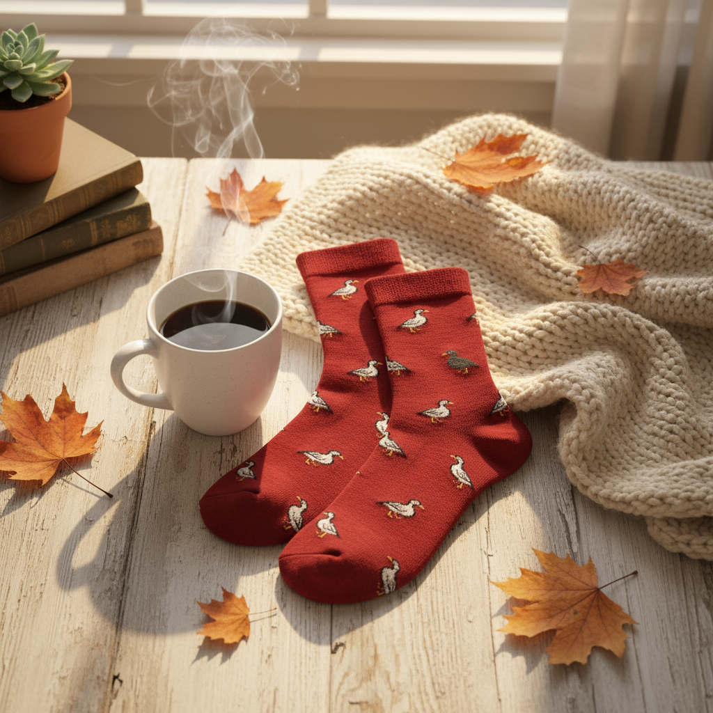 Meias de pato branco