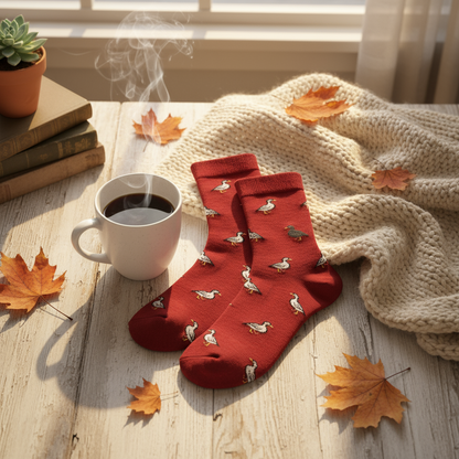 Meias de pato branco