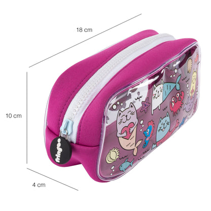 Trousse scolaire – PVC – chat sirène
