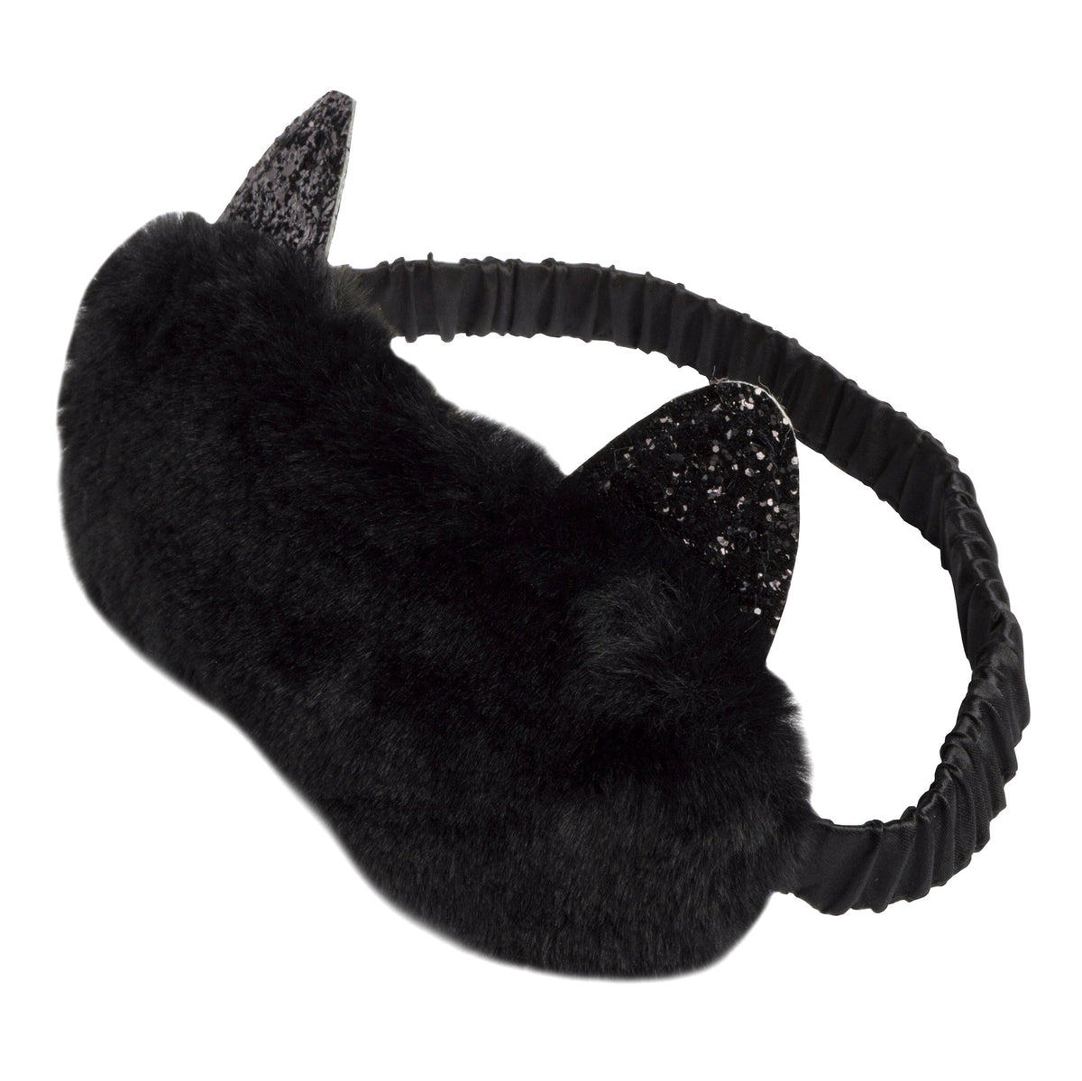 Masque de sommeil peluche – chat noir