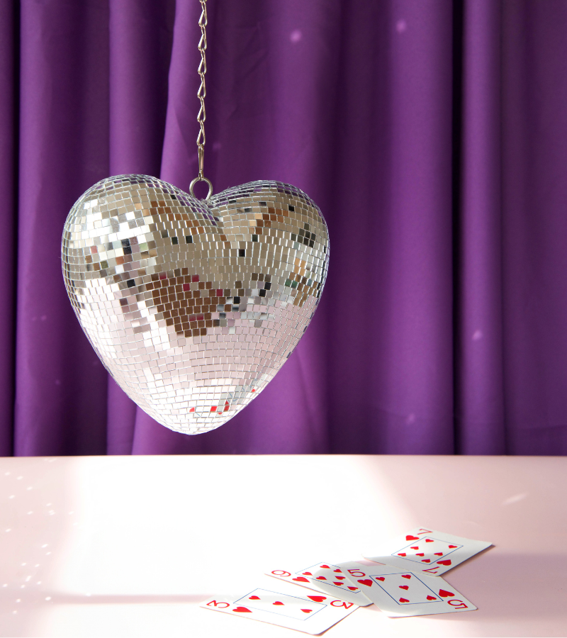 Coeur Disco à Suspendre