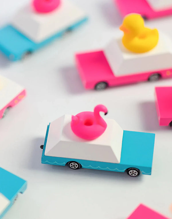 Candycar World Macchinina in legno - Fenicottero rosa